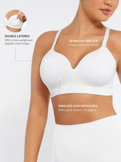 Fixed Support Seamless Underwear Comfortable Push Up Body Shaping Bra